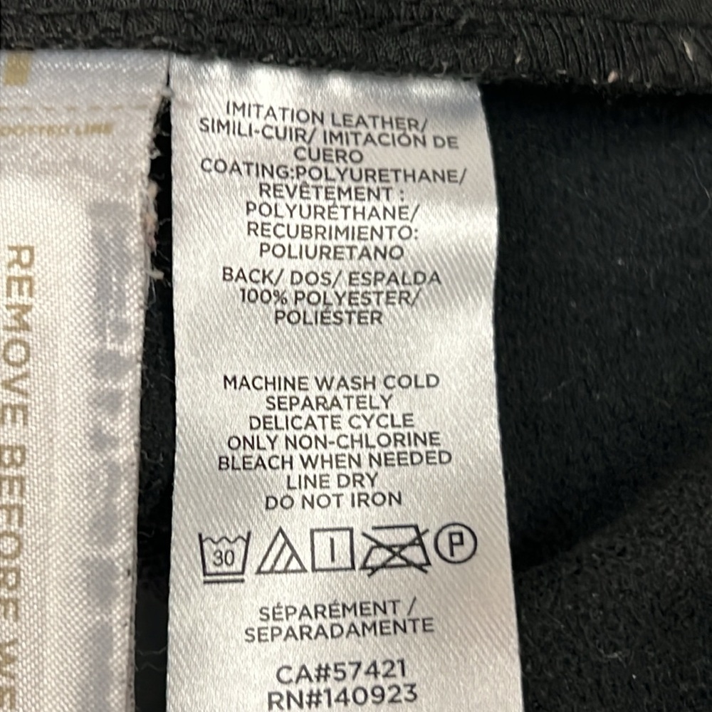 Loft High Rise Soft Faux Leather Belted Pants Size 2 - Picture 9 of 13